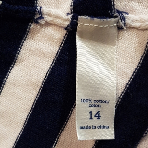 Justice girls blue & white Short sleeved sweater size 14 - Picture 3 of 3